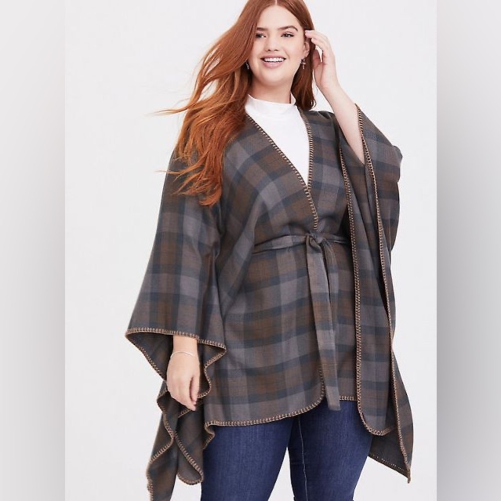 Torrid Outlander Tartan Plaid Ruana